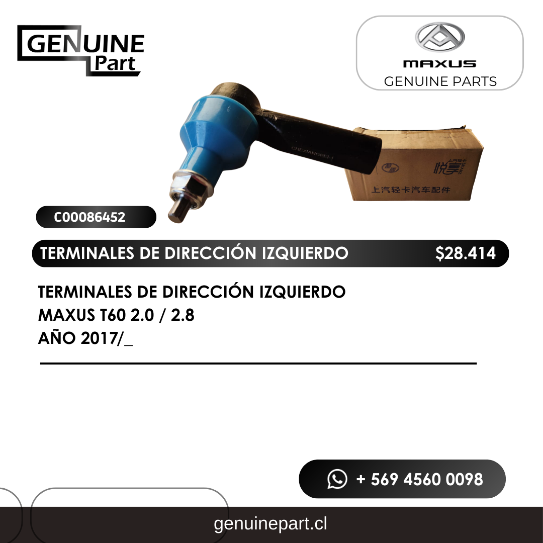 Terminal de Dirección Izquierdo Maxus T60 2.0 / 2.8 (2017/_)