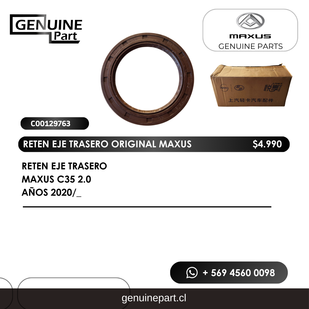 Retén Eje Trasero Maxus C35 2.0 (2020/_)