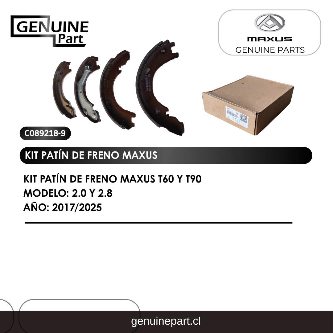 Kit Patín de Freno Maxus