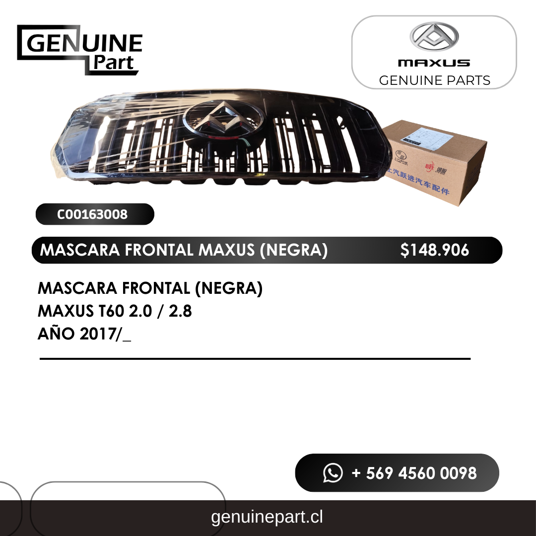 Máscara Frontal Maxus (Negra) Maxus T60 2.0 / 2.8 (2017/_)