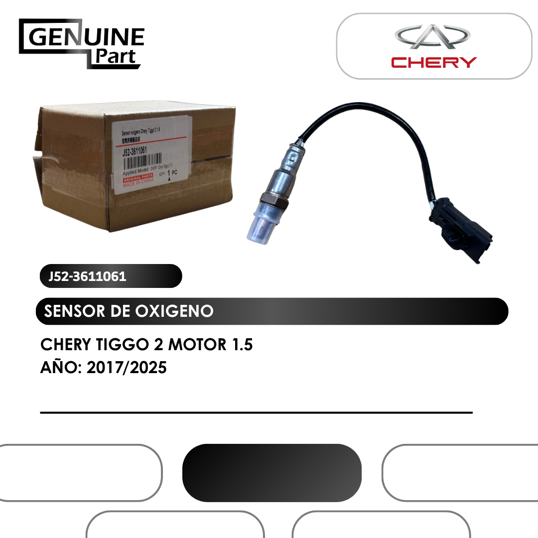SENSOR OXIGENO CHERY TIGGO 2 MOTOR 1.5 (2017/2025)
