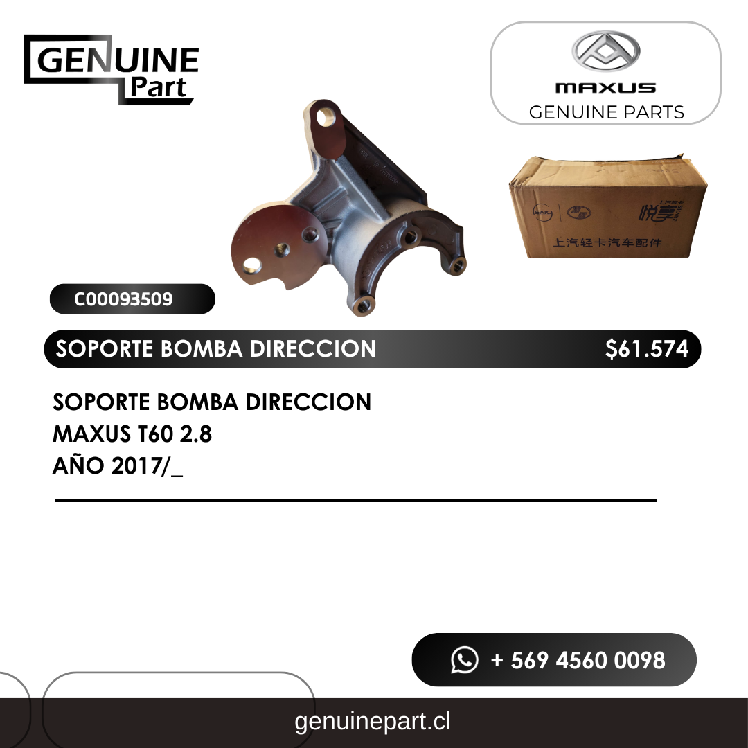 Soporte Bomba Dirección Maxus T60 2.8 (2017/_)