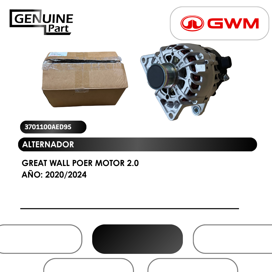 ALTERNADOR GREAT WALL POER MOTOR 2.0 (2020/2024)