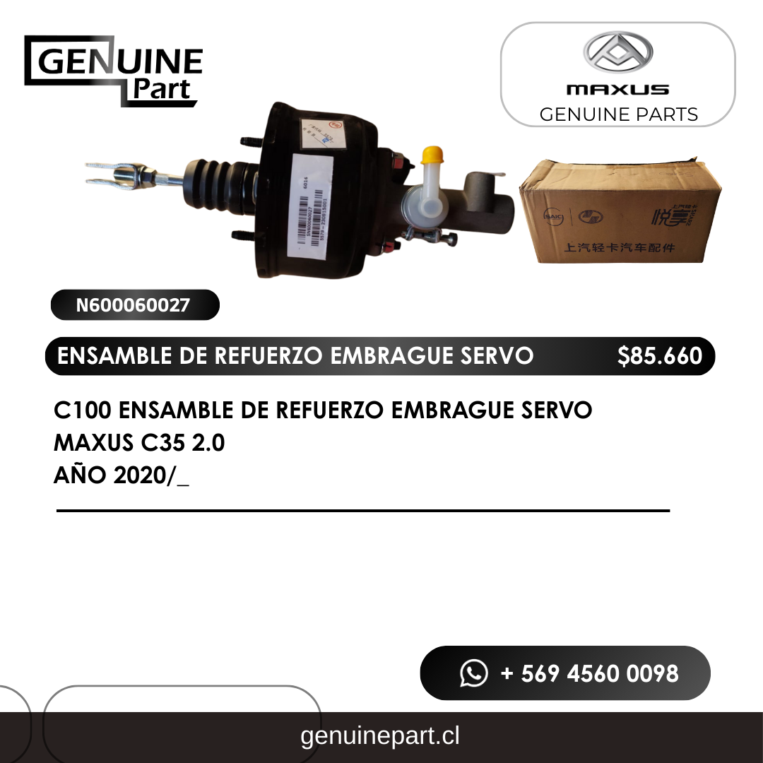 Ensamble de Refuerzo Embrague Servo Maxus C35 2.0 (2020/_)